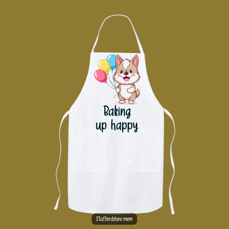 Funny Staffordshire Balloon Grin Apron - Cook with Cheer Gift