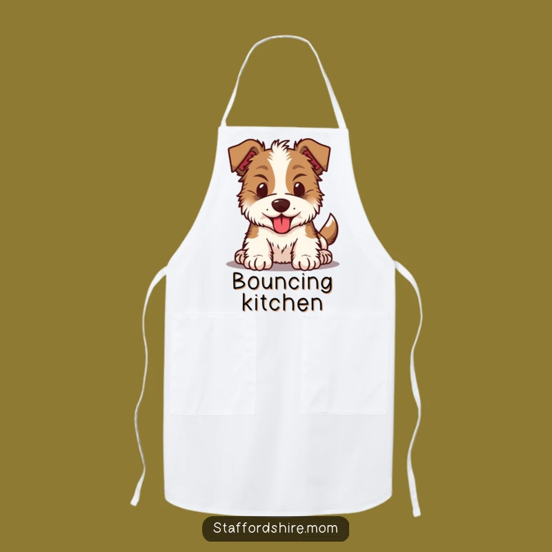 Funny Kawaii Staffy Apron - Energetic Kitchen Helper