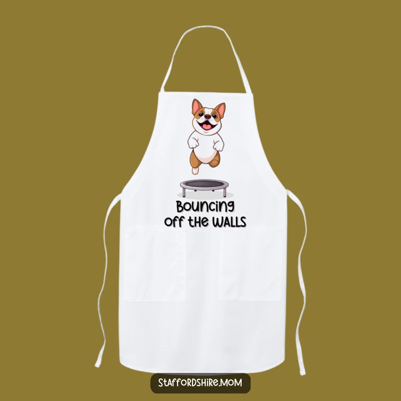 Funny Staffy Trampoline Apron - Cook Up Smiles in the Kitchen
