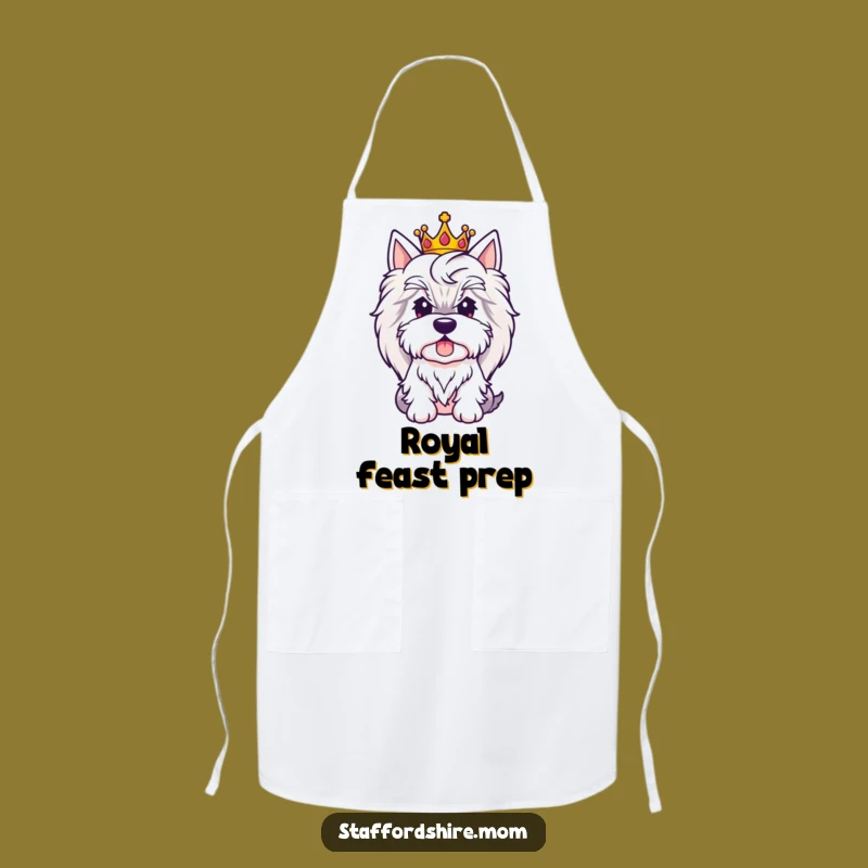 Funny Royal Staffy Apron, Regal Dog Kitchen Wear, Perfect Funny Gift
