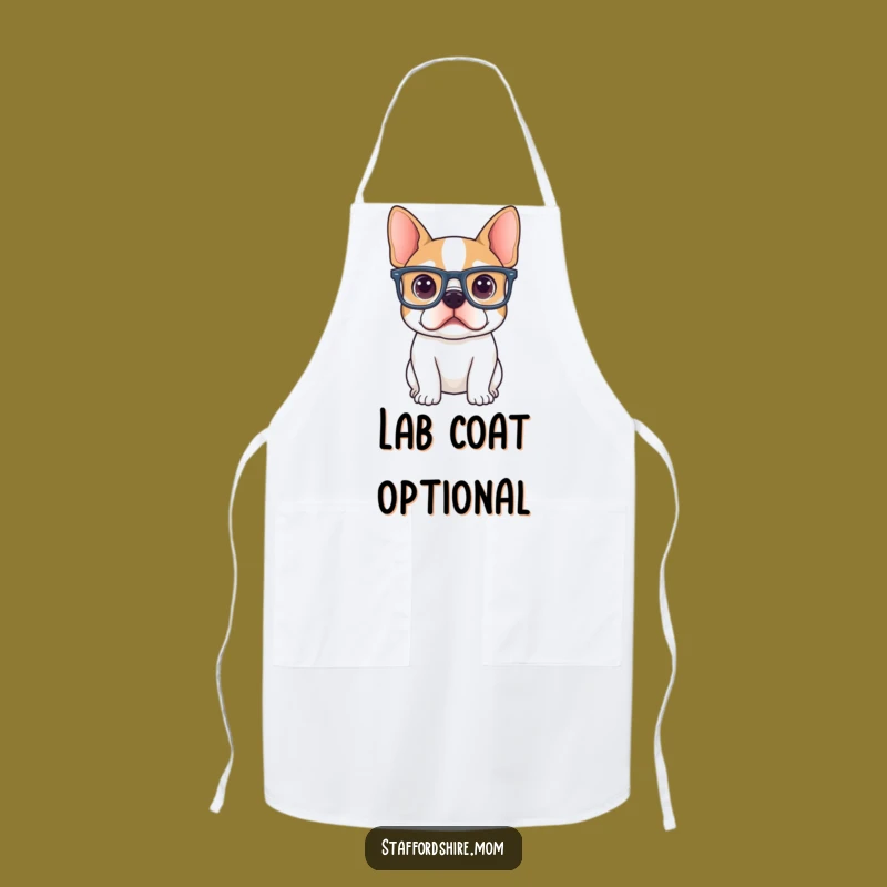 Funny Curious Staffy Apron: Smart Kitchen Dog, Hilarious Intellectual Gift