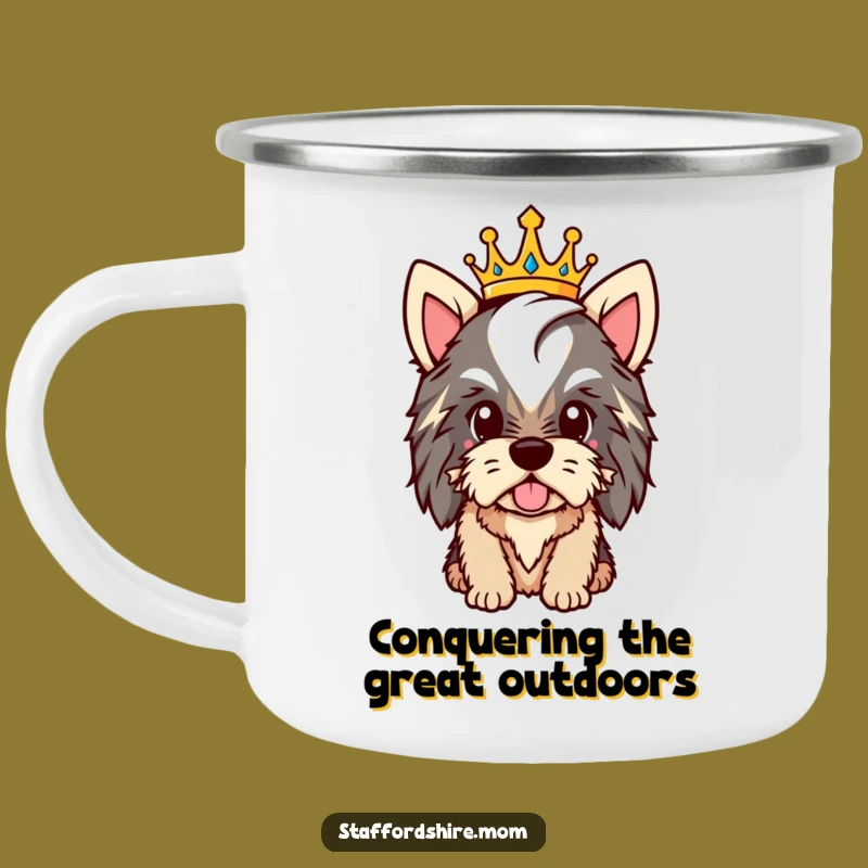 Durable Funny Royal Staffy Camping Mug: Adventure Like Royalty, Great Funny Outdoor Gift!