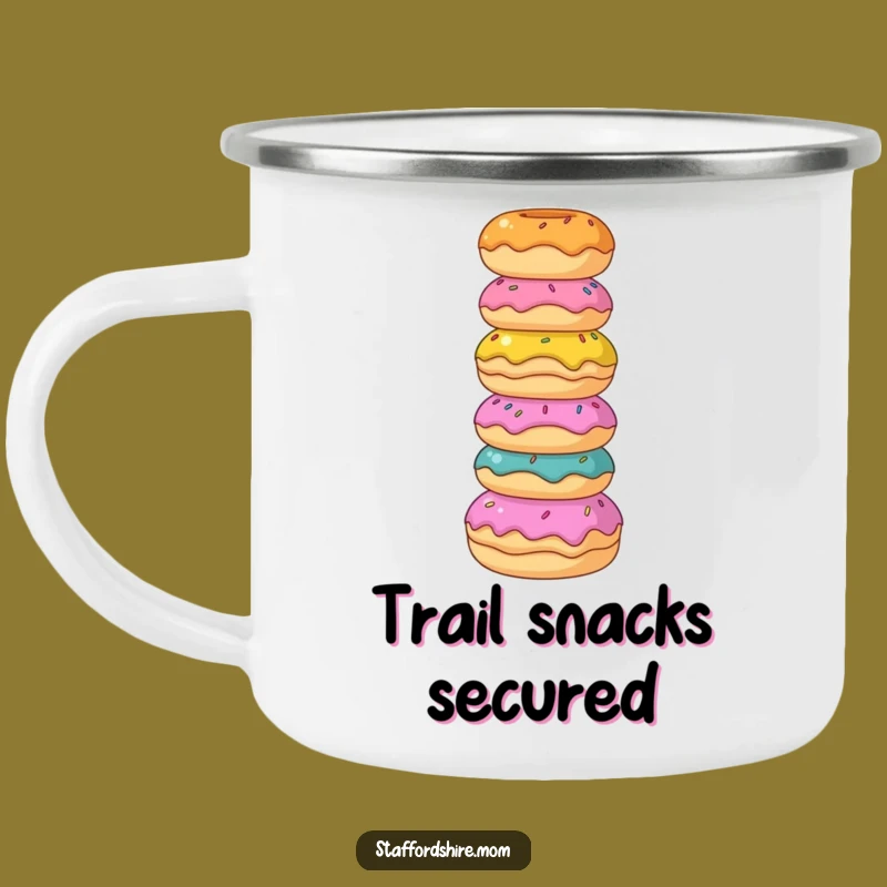 Funny Staffordshire Donut Camping Mug: Sweet Balances Outdoors