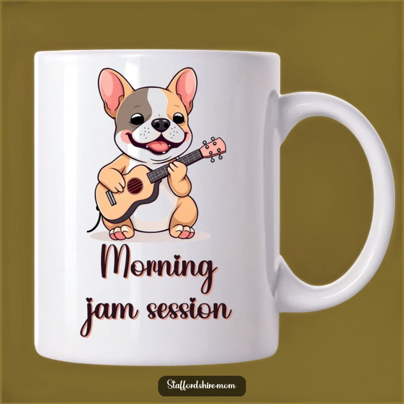 Funny Musician Staffy Mug: A Hilarious Gift for the Talented Terrier Lover!