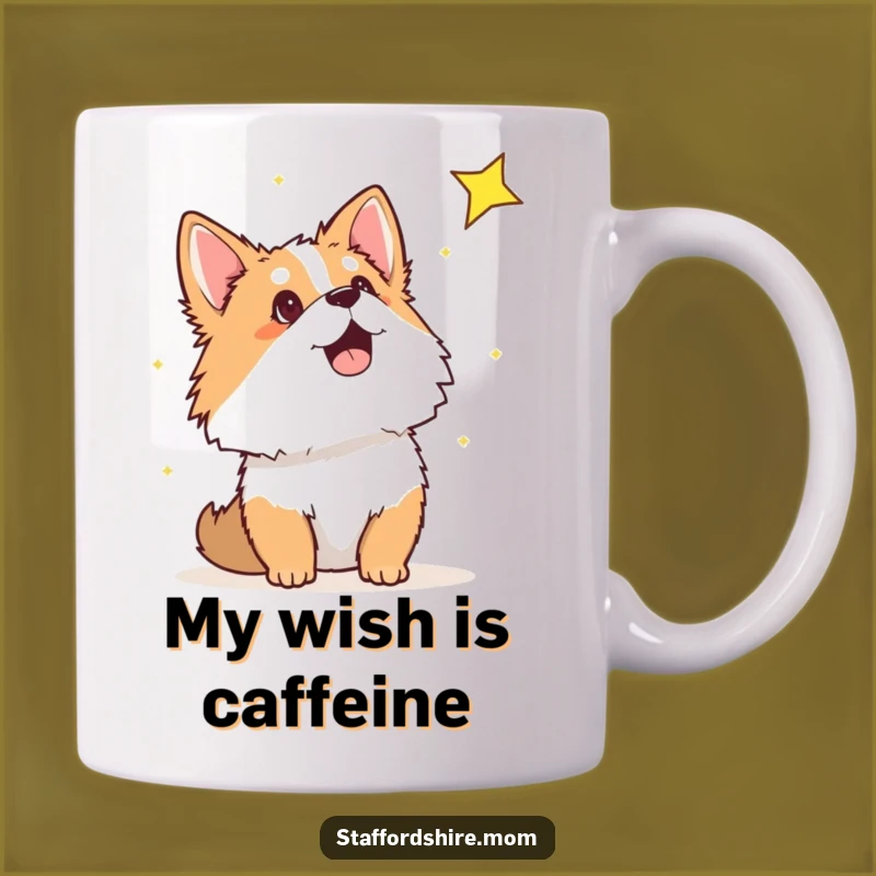 Funny Staffordshire Shooting Star Mug - A Whimsical Gift for Dog Lovers