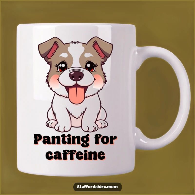 Funny Kawaii Staffordshire Dog Mug: Silly Pawsitivity for Your Perfect Coffee Gift