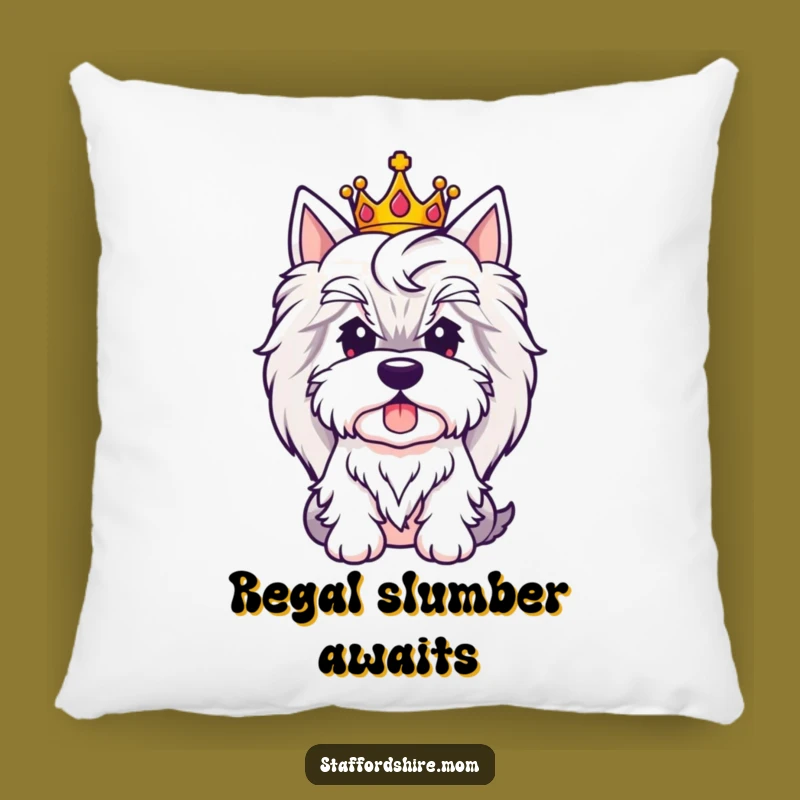 Funny Royal Staffy Pillow, Cozy Regal Dog Cushion, Perfect Funny Gift