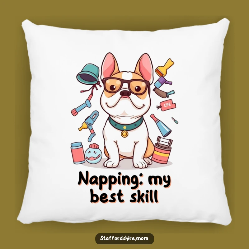 Funny Staffy Balance Pillow: Cozy Comfort with Staffordshire Bull Terrier Charm