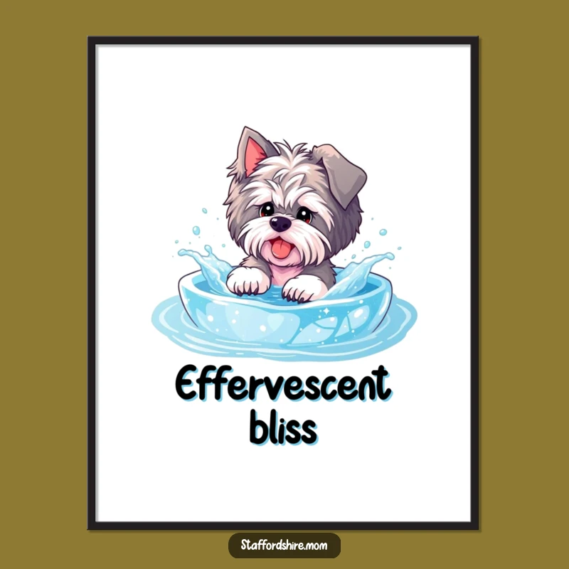 Funny Staffordshire Pool Digital Art: Playful Fun, Instant Decor