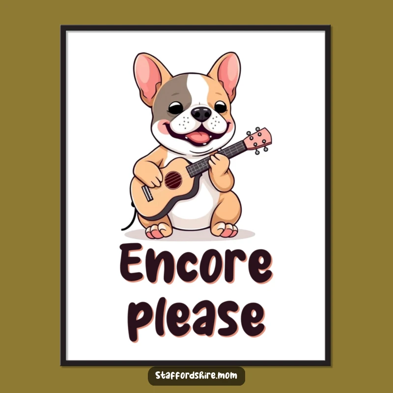 Maestro Moments: Funny Musician Staffy Poster to Brighten Your Walls!