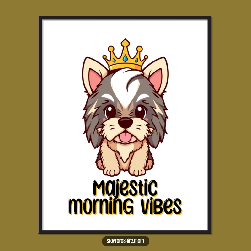 Funny Royal Staffy Poster: Display Your Majesty, Great Funny Art Gift!