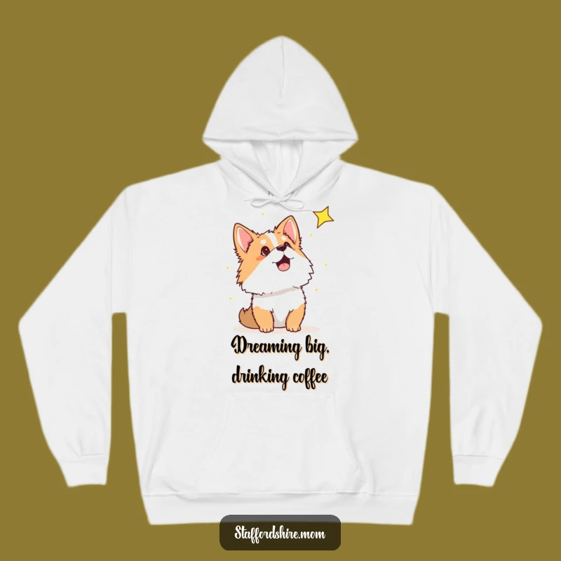 Cozy Funny Staffordshire Shooting Star Hoodie - Warm & Whimsical Dog Gift