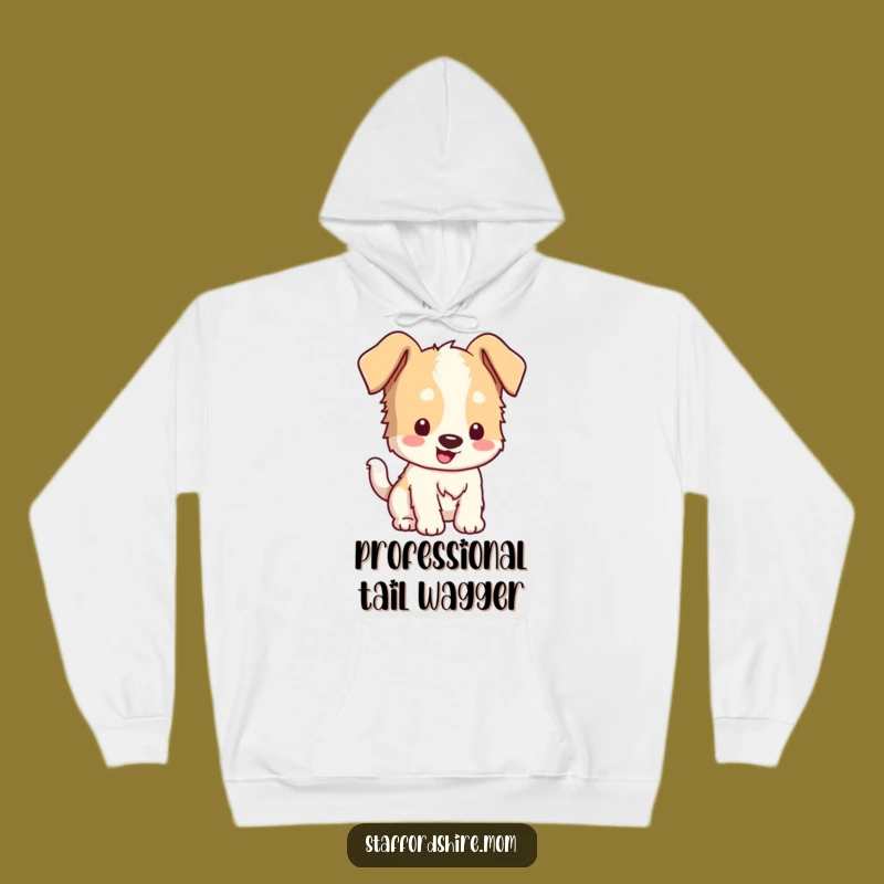 Funny Kawaii Staffordshire Hoodie - Cozy Floppy Ears Wagging Tail, Perfect Gift!