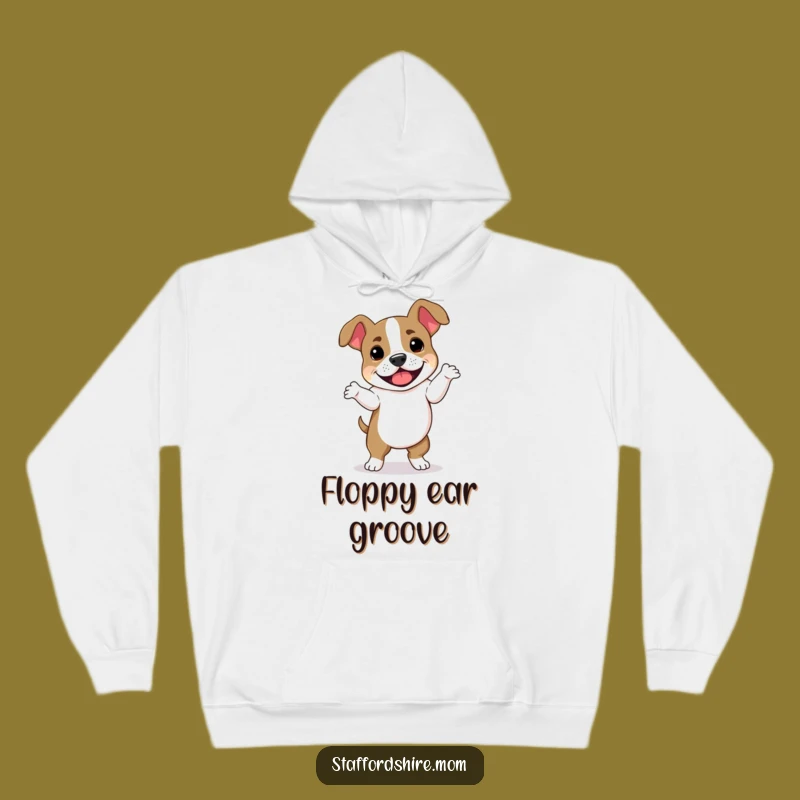 Funny Staffordshire Bull Terrier Dancing Hoodie - Cozy & Comical Companion Gift