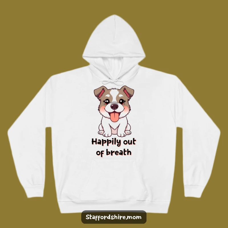 Cozy Funny Kawaii Staffordshire Dog Hoodie: Silly Comfort for Chilly Days