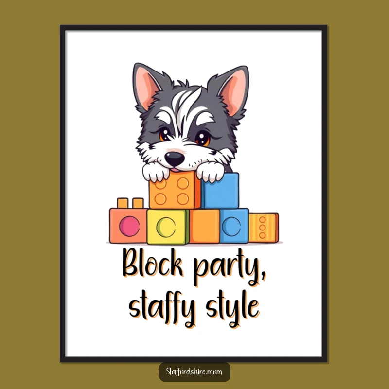 Funny Free Printable Wall Art: Staffordshire Blocks Peek, Downloadable Playful Decor!