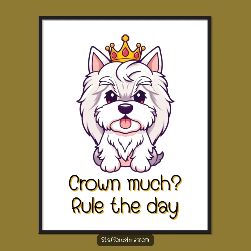 Regal Staffy Crown Wall Art: Free Printable Downloadable Art for a Majestic Room