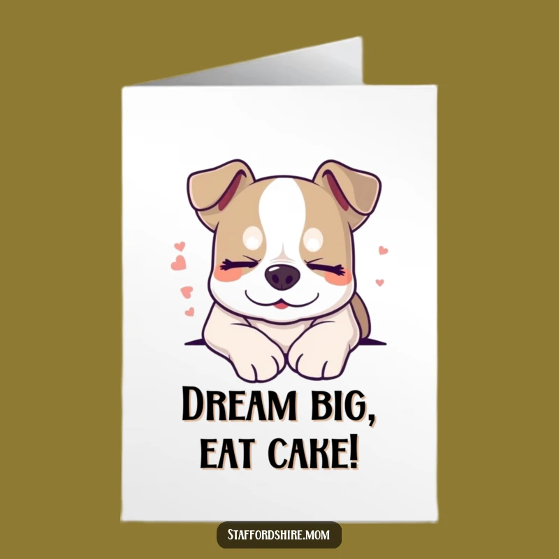 Free Printable Birthday Card: Sleepy Staffy Dreams DIY Gift
