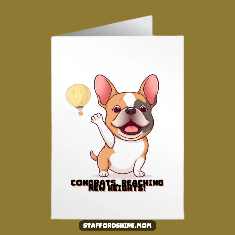 Free Printable Staffy Balloon Congrats Card - Cheerful Dog Downloadable Gift
