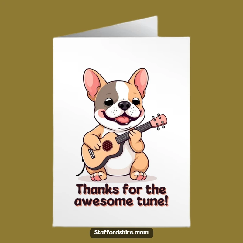 Free Printable Thank You Card: Musical Staffy for a Melodious, Funny Downloadable Gift