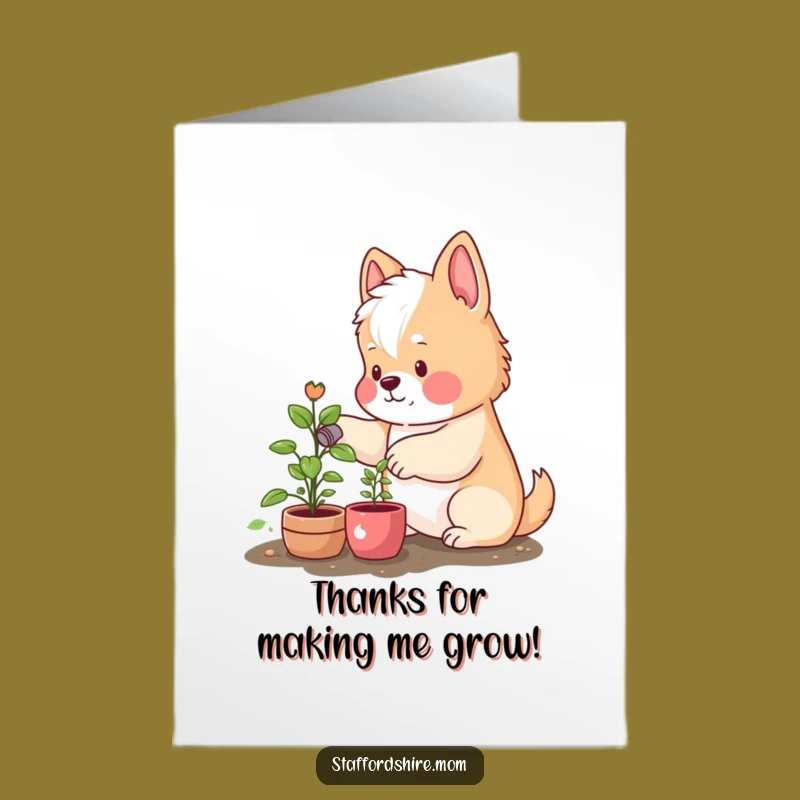 Free Printable Thank You Card: Rosy Staffordshire, Plant, Funny Gratitude Gift