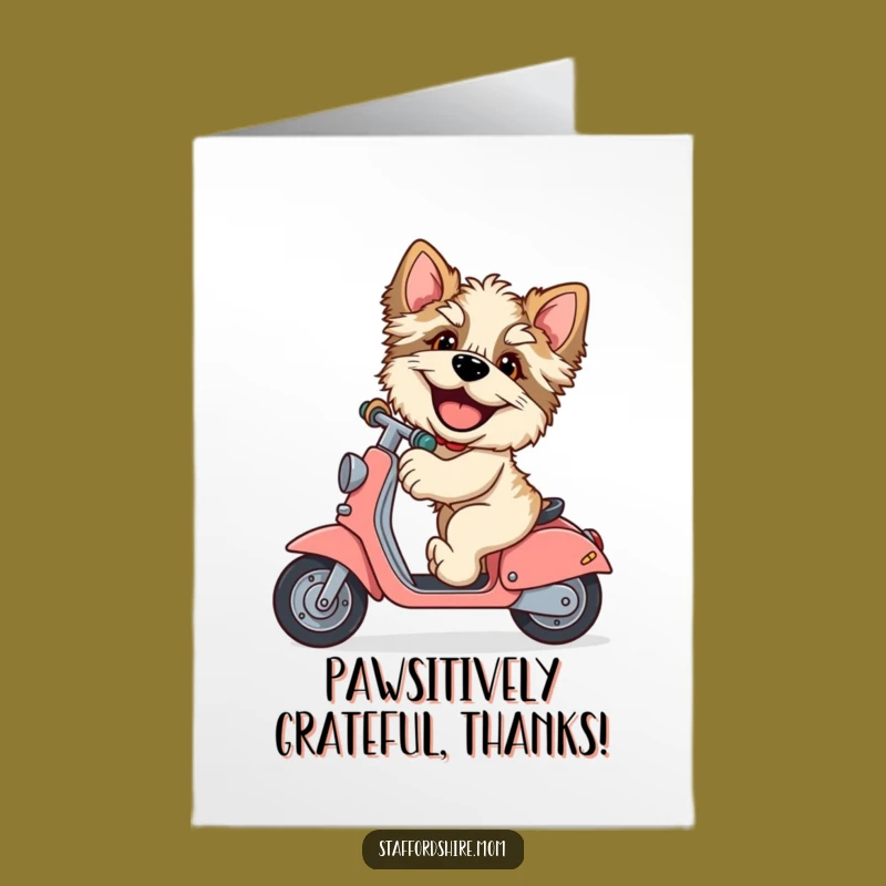 Free Printable Thank You Card: Staffordshire Scooter Ride Grins, Printable Card Gift
