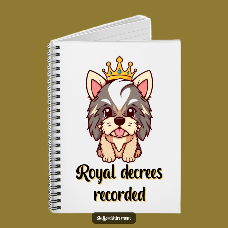 Funny Royal Staffy Notebook: Jot Down Royal Decrees, Adorable Funny Gift!