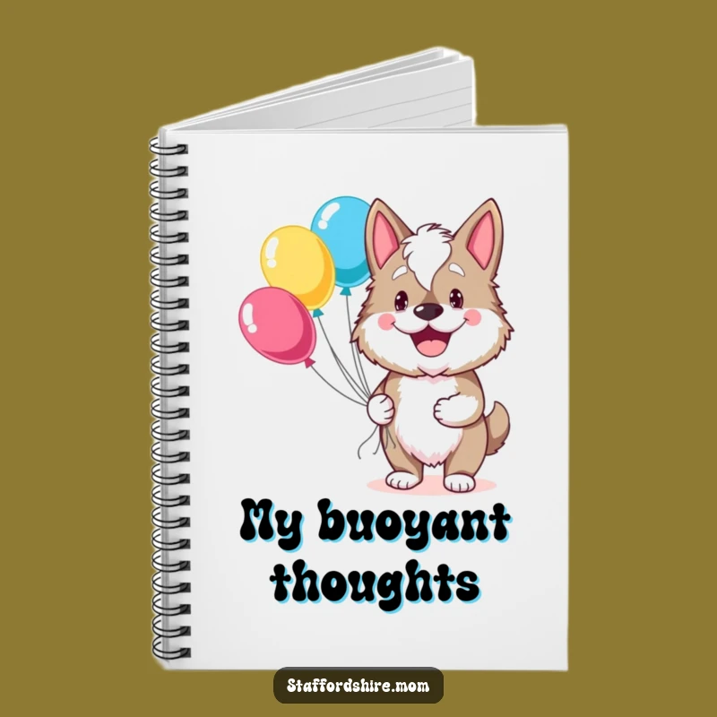 Funny Staffordshire Balloon Grin Notebook - Journal Your Happy Moments