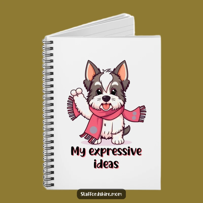 Funny Staffordshire Scarf Wave Notebook - Jot Down Spirited Ideas