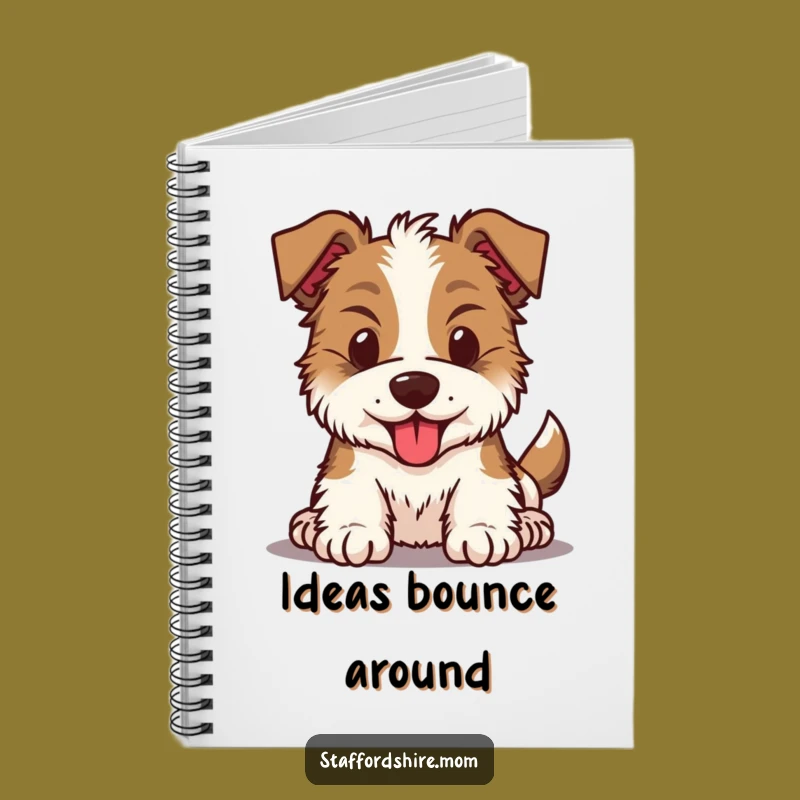 Funny Kawaii Staffy Notebook - Energetic Ideas Journal