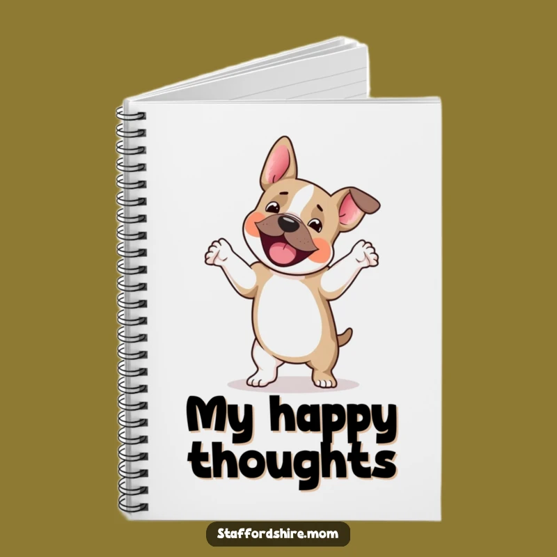 Funny Staffy Jig Notebook: Capture Ideas with a Dancing Dog, Great Gift