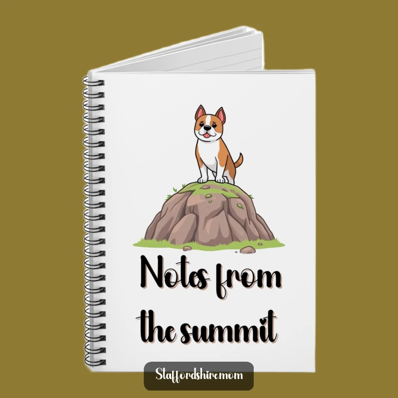 Funny Staffordshire Dog Notebook: Brave Explorer's Journal, Perfect Funny Gift for Writers