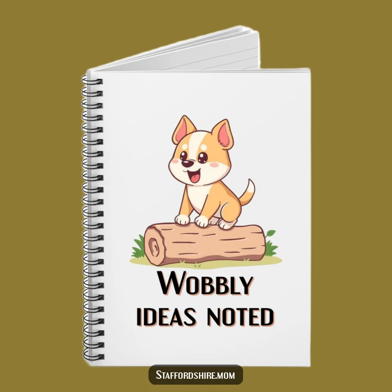 Funny Dog Notebook: Stocky Pup's Balancing Notes