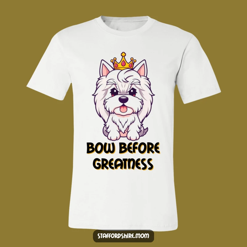Funny Royal Staffy T-Shirt, Regal Dog Crown Tee, Perfect Funny Gift