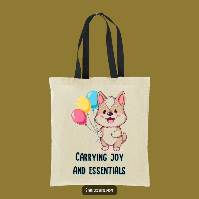 Funny Staffordshire Balloon Grin Tote Bag - Carry Your Cheer Gift