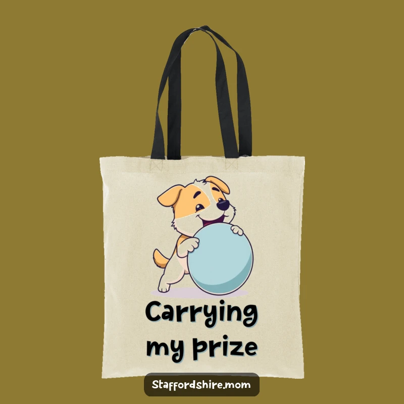 Funny Dog Tote Bag: Sturdy Pup Fetching Toy, Carry Your Fun