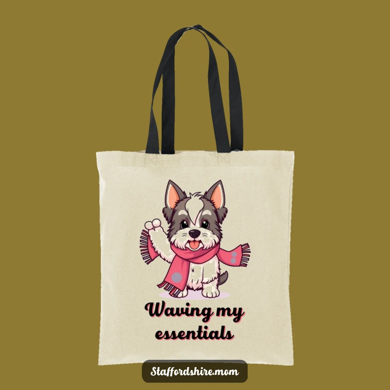 Funny Staffordshire Scarf Wave Tote Bag - Carry Your Enthusiasm Gift